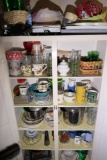 Contents of Cabinet Including Glass, Ceramics etc