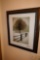 Two Decorative Framed Pictures, Cat & Tree