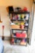 6' metal utility shelf plus contents of tools etc