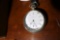 16s 7 Jewel Pocket Watch Running w/Rail Fob