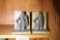 Pair Old Metal Statue Bookends Lawrence of Arabia