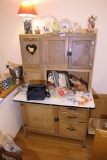 Antique Hoosier Cabinet w/Porcelain Counter