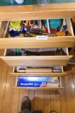 Contents of four kitchen drawers lot