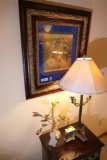 Framed piece, lamp, clock, vase etc.