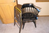 Antique Captain's Chair + Folding Chair