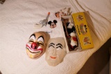 Old Masks, Puppet, Toy Pistol etc Lot