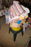 Large # Hand Made Rugs, Plastic Basin, Chair lot