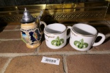 2 Old Personalized 3rd Cavalry Army Mugs + Stein