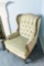 Vintage Upholstered Wing Back Chair