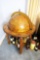 Vintage Antique Style Globe Bar on Wheels