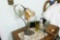 Antique Desk Lamp Leaded Slag Glass