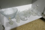 Group Lot of Assorted Vintage Clear Glass