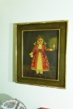 Unusual Oil on Canvas Painting Little Girl Signed