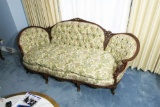 Nice Victorian Style Vintage Carved Wood Couch