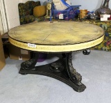 Antique Coffee Table w/Carved Serpent Base