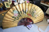 Large Decorated Asian Fan