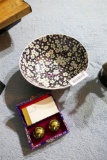 Chinese Floral Bowl and Massage Balls