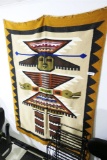 Larger Sized Vintage Mexican Wall Rug