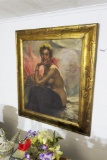 Orientalist OOC Painting in Art Nouveau Frame Sgd