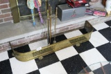 Brass Fireplace Tools and Surround