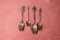 Group Fancier c. 1900 Sterling Silver Spoons Nice