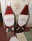 2 Folky Painted Santa Clauses made from wood slats
