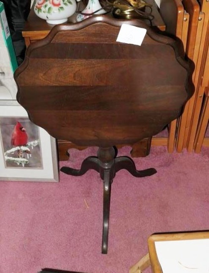 Small Vintage Wooden Tilt Top Table
