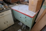 Antique Hoosier Cabinet Base w/Enamel