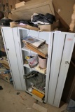 Metal Cabinet & Contents Lot, Old Clothing