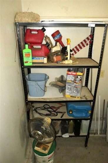 Metal Shelf and Contents Lot
