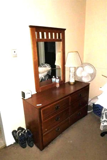 Nice Wooden Dresser with Mirror