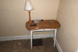 Kidney Table with Lamp