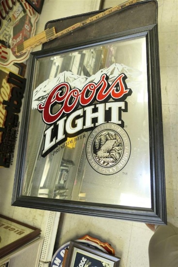 Vintage Coors Light Beer Bar Sign