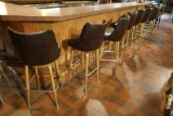 18 Bar Stools with Brass Legs