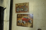2 Vintage Style Signs - Car/Motorcyle