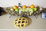Faux Pie and Fruit basket