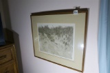 Framed, Signed Beach Scene Print