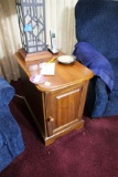 Wooden Lamp Table with Storage