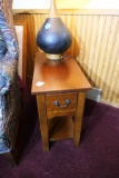 Wooden Lamp Table w/Drawer