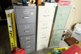 3 Metal File Cabinets