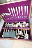 Vintage Flatware Set in Box + Sterling