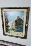 Vintage Decorator Sofa Painting Signed