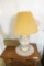Pair of vintage lamps with gold trim