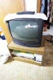 Tv, stand, DVD player lot