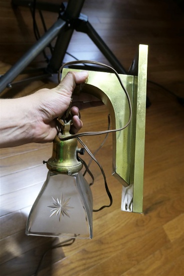 Vintage Brass Lamp Sconce Nice