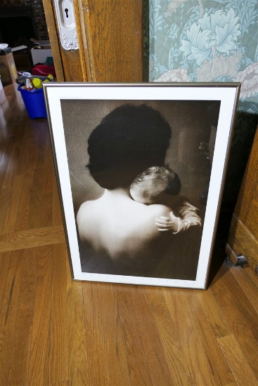Framed photo print mother, child