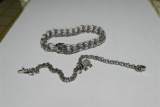 2 Sterling Silver Bracelets Inc. Diamonds