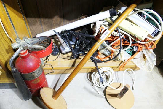 Old Fire Extinguisher, assorted wires