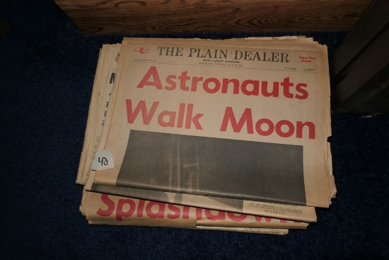 Lot of Historic Newspapers Moon Landing