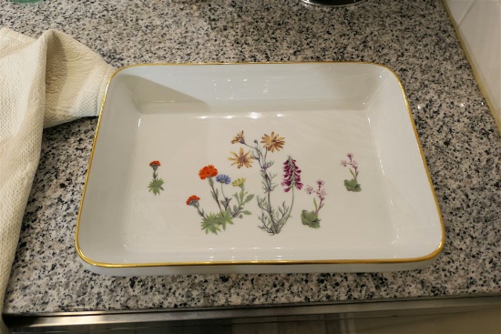French Made Ceramic Tray w/Flowers